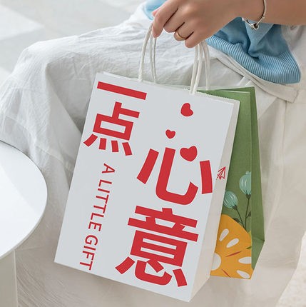 Handbag, baking, takeout, milk tea packaging bags, gift kraft paper bags, gift bags, cake and dessert packaging bags, printing Specification image