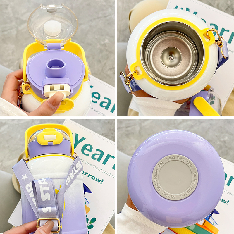 Yongkang Thermos Cup Fashion Gradient Double Drink Big Belly Cup Student Sports Kettle Large Capacity Thermos Cup A Piece Of Hair details Picture