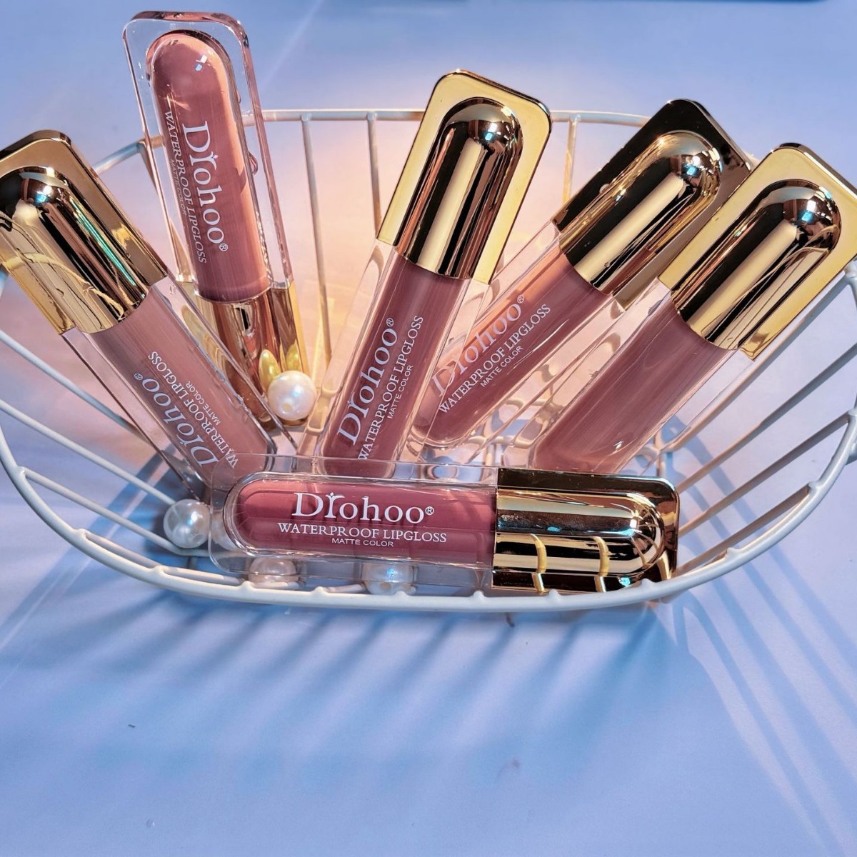DROHOO跨境外贸哑光唇彩礼盒6色24支防水不沾杯货源头工厂定制OEM