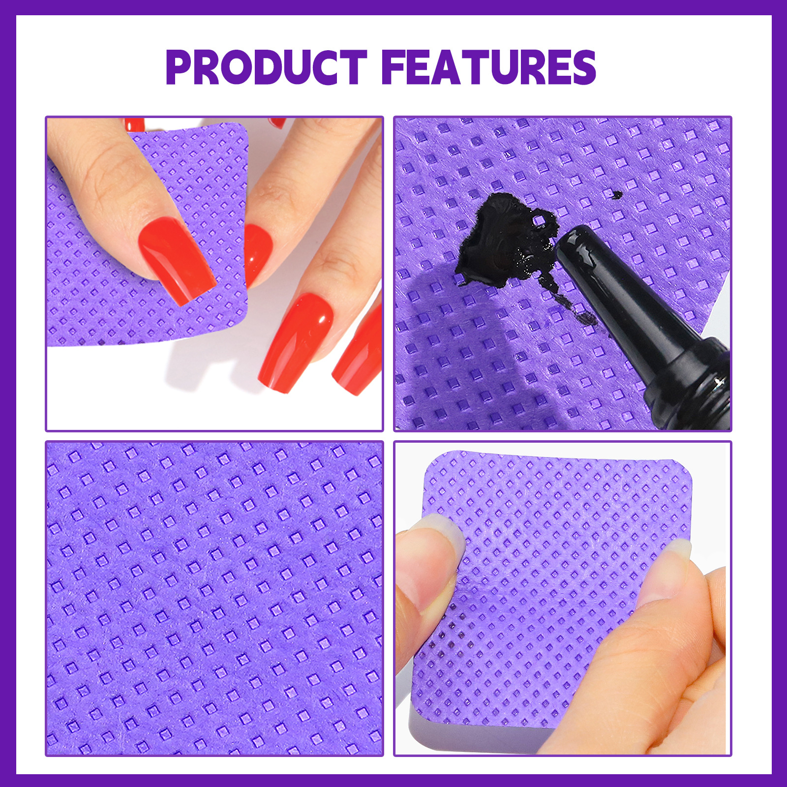 Nail nail towel grafting eyelash glue Cleaning cotton sheet glue bottle mouth wipe square 200 pieces wholesale Application Scenario