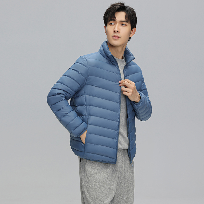 Yaya Light Down Jacket Men's stand-up collar 2025 Winter New Men's casual Fashion business warm coat out of season Specification image