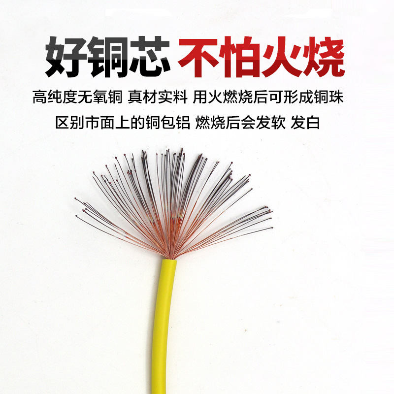 RV multi-strand pure copper core flexible wire AVR0.2-2.5 square power cord pure oxygen-free copper welded electronic wire manufacturer Specification image