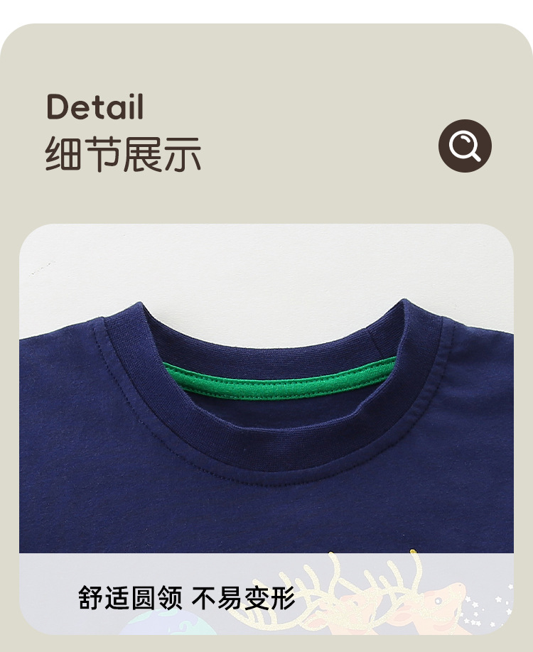 欧美风男童长袖T恤秋季新款儿童圆领运动衫圣诞节印花儿童套头衫详情22