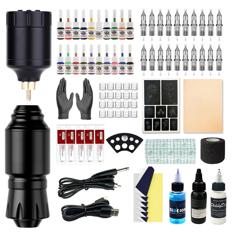 shanilak tattoo set, wireless battery, display screen, rocket pen, practice tool, motor integrated, tattoo and painting equipment wholesale pic 4