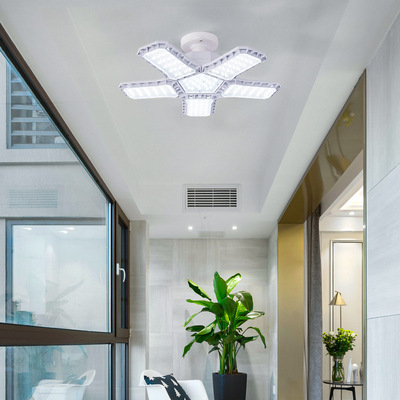 New Diamond Hero led folding leaf bulbs with wide voltage: 4-leaf 60W and 5-leaf 80W. Amazon export supply Application Scenario