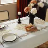 Overseas embroidered Northern European court light luxury fringed tablecloth jacquard tablecloth, coffee table mat, decorative cover, ins details Picture