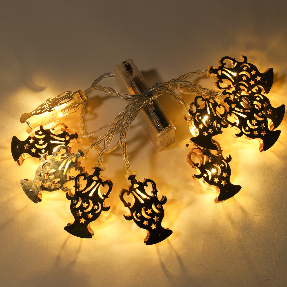 Cross-border new EID eid lantern string LED iron art lantern castle palace Eid al-Adha decoration Diwali Specification image