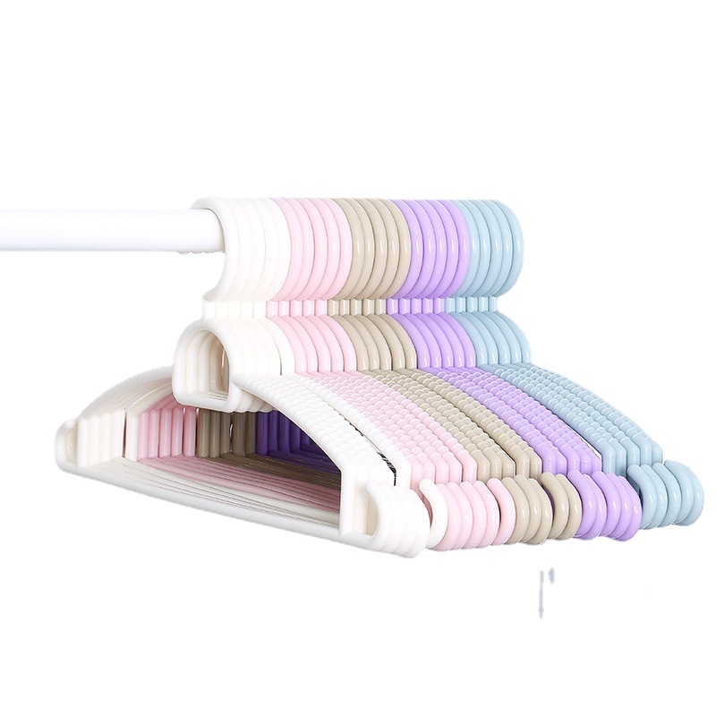 衣架/植绒衣架/衣架加厚/不锈钢衣架/衣服架白底实物图