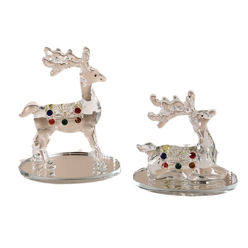 简约轻奢欧式/水晶摆件/水晶工艺品白底实物图