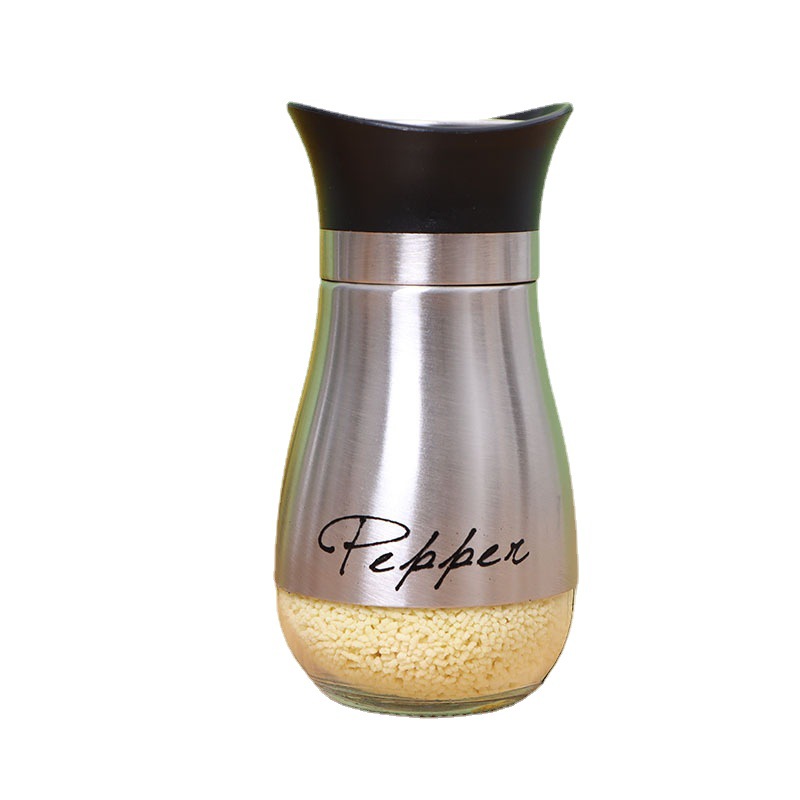 Stainless Steel Seasoning Bottle Household Seasoning Jar Multi-Functional Kitchen Seasoning Bottle Full Set Of Rotating Porous Sprinkling Bottle Item Picture