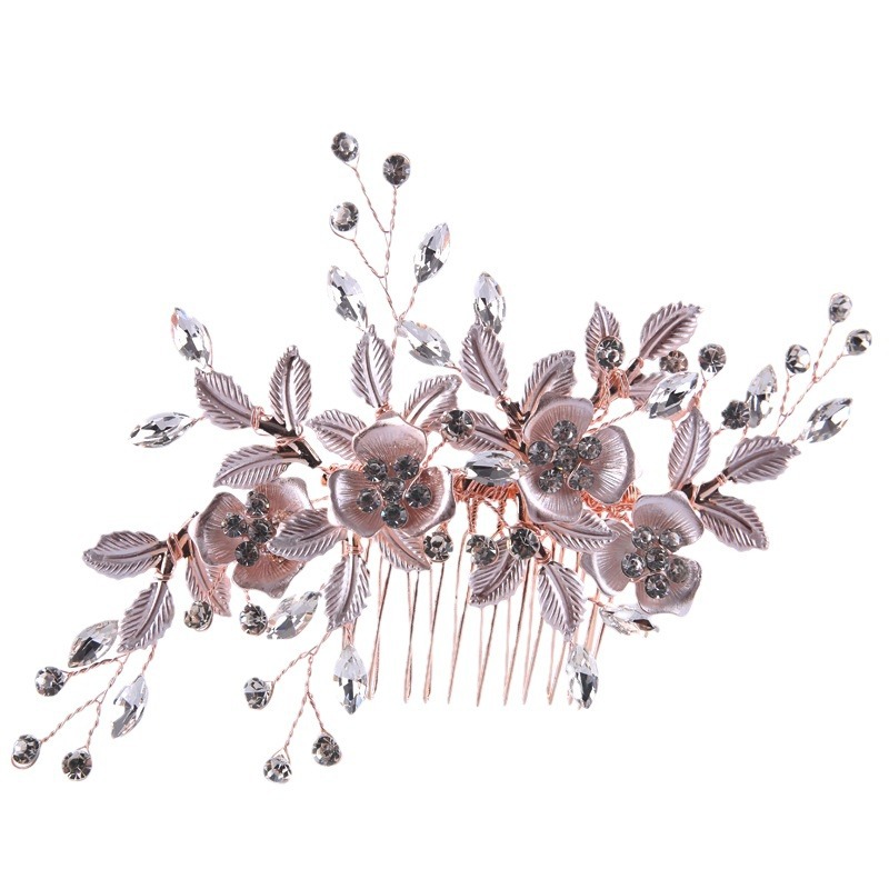 2018 New style leaf hair combs, cross-border export bestsellers, handcrafted flower bride headwear, hair accessories, bride accessories wholesale Item Picture
