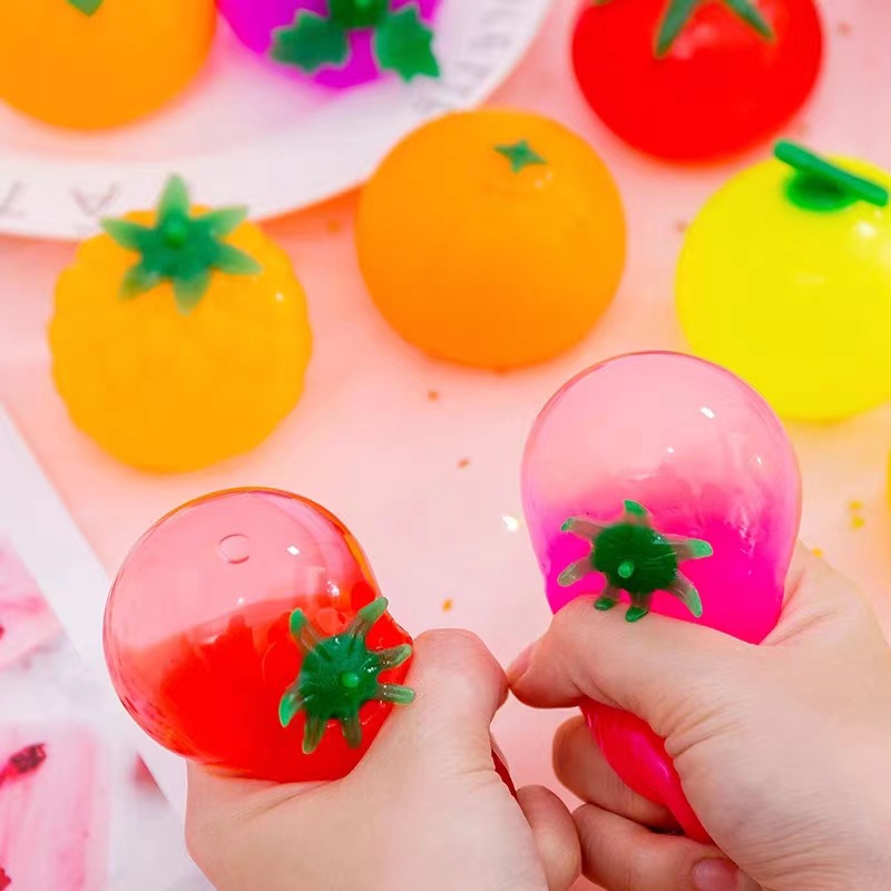 Transparent simulation eggs, new stress-relieving water balls, fruit kneading fun toys, stress-relieving release balls, children's wholesale pranks details Picture