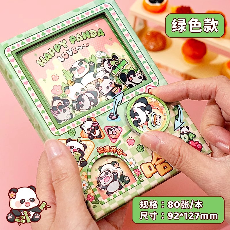 网红儿童玩具女孩子熊猫扭蛋机口袋本哈哈本趣味搞笑笔记本小本子