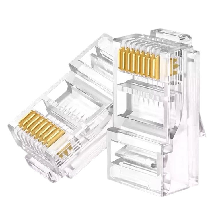 Cinco categorías seis categorías cable de red RJ45 conector de monitoreo de cabeza de cristal puro 100 PCS DH-PFM976-530/631 Item Picture