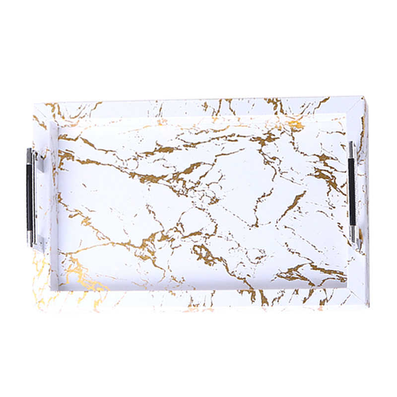 Plastic Storage Tray Marble Simple Hotel Restaurant Cafe Tea Tray Rectangular Dinner Tray Item Picture