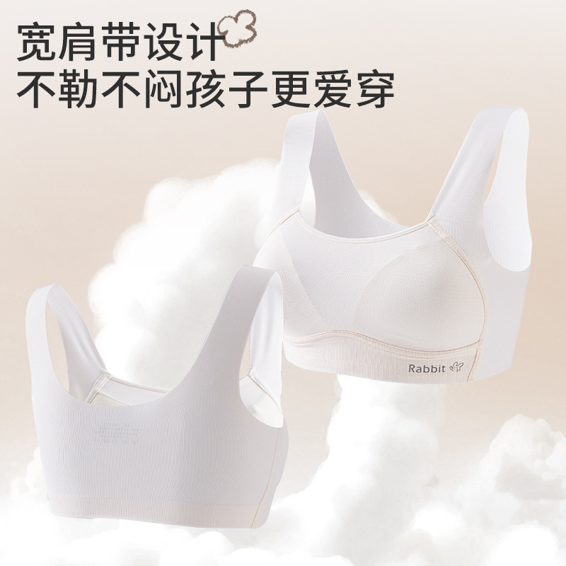 New girls' underwear, strapless bras for junior and senior high school students, thin bras for girls in their growth period without underwire, suitable for 12-16 years old details Picture