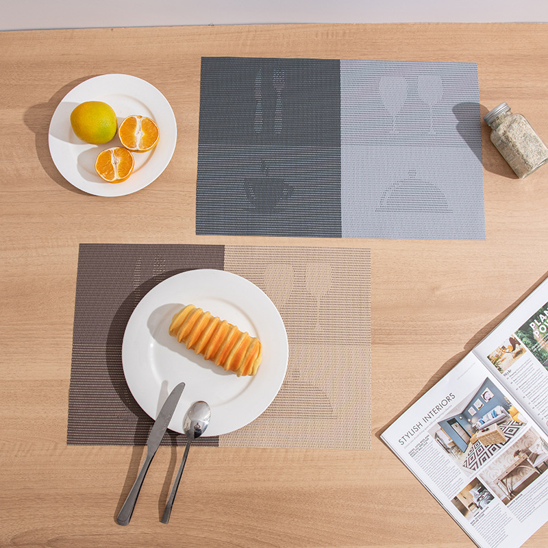 Pvc Tablecloth, European-Style Wear-Resistant Tableware, Table Heat Insulation Mat, Teslin's Simple Waterproof Table Mat, Western Dinner Plate Specification drawing
