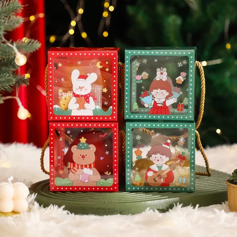 Christmas apple box, Christmas Eve apple gift box, plastic packaging box of peace fruit, empty box, Christmas gift bag details Picture