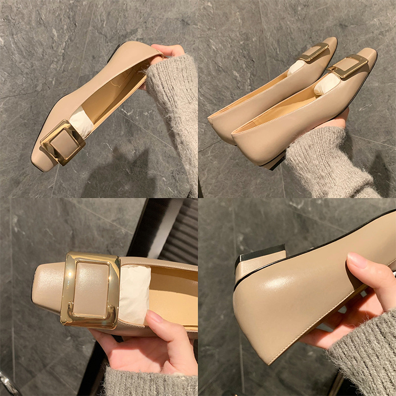 女式休闲单鞋实物图