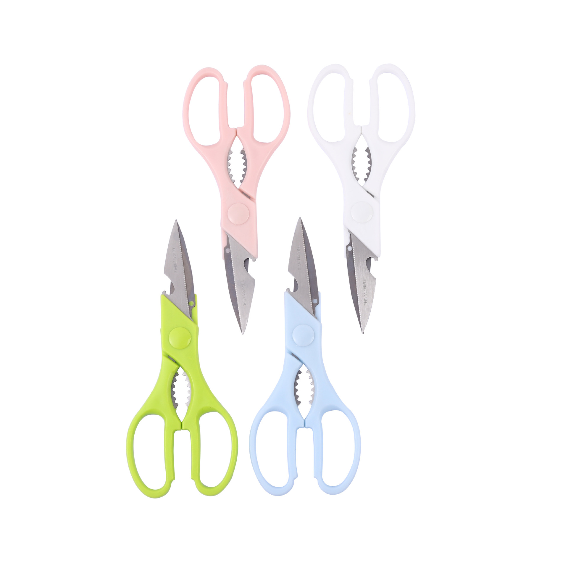 Stainless steel modern simple kitchen scissors ins multifunctional small fresh scissors household strong fish bone chicken bone scissors Item Picture