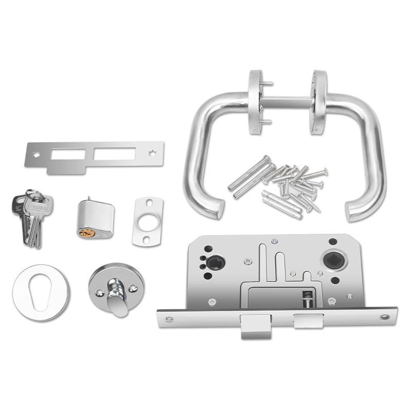 304 Stainless Steel Fire Lock Full Set Of Universal Fire Lock Core Access Lock Accessories Handle Fire Lock Body Item Picture