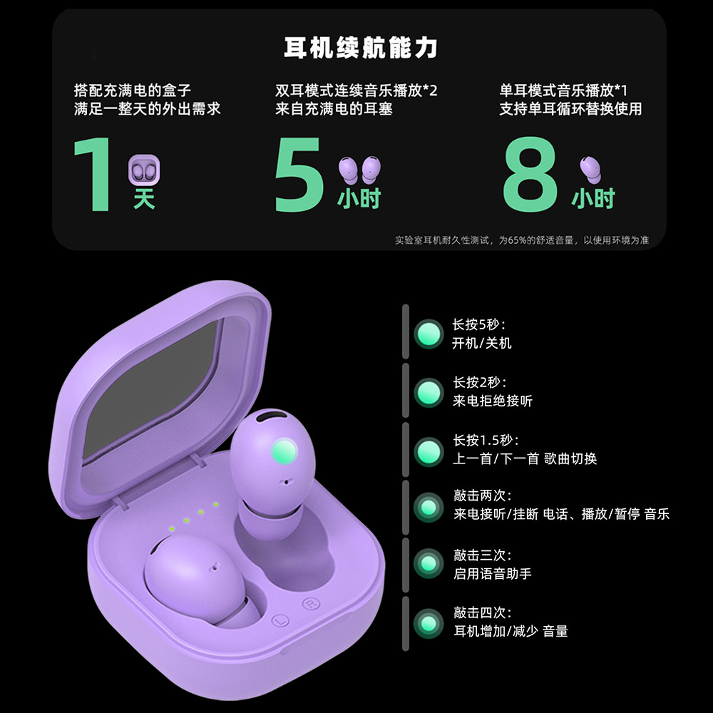 New C9pro Wireless Bluetooth Headphones Transparent Charging Case 5.3 Sport Waterproof Cross-Border Macaron In-Ear Earbuds Specification drawing