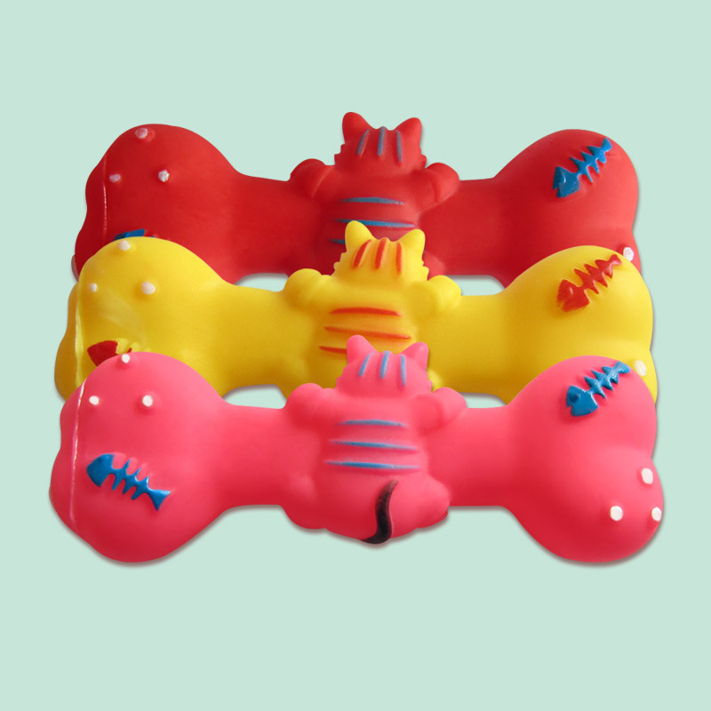 Pet cat toys, dog educational toys, vocal cat pet supplies, rubber teeth grinding and teeth cleaning training details Picture