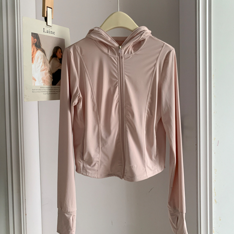 2024 New Sunblock Clothing Women's Summer Sunblock Ice Silk Skinniness Anti-Sunblock Cycling Clothing Ultra-Thin Vinyl Uv Protection details Picture