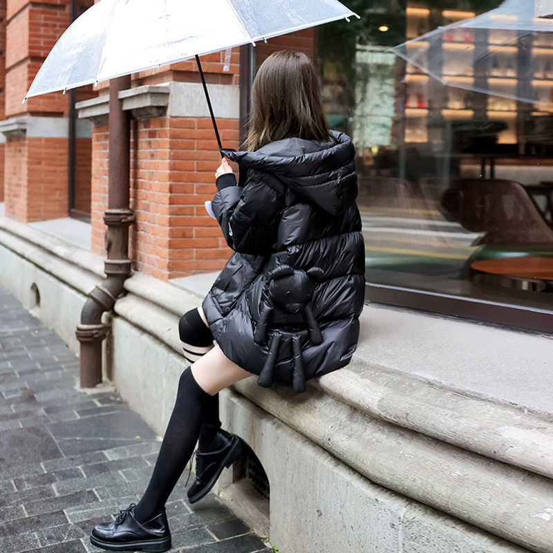 Down jacket for women 2023 new winter thickened white duck down warm coat, stylish for short students, mid-length style Item Picture