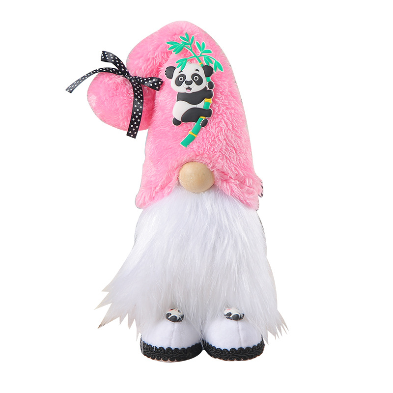 Hong Kong love cross-border faceless old man standing figure decoration cute panda dwarf doll tabletop window decoration Item Picture