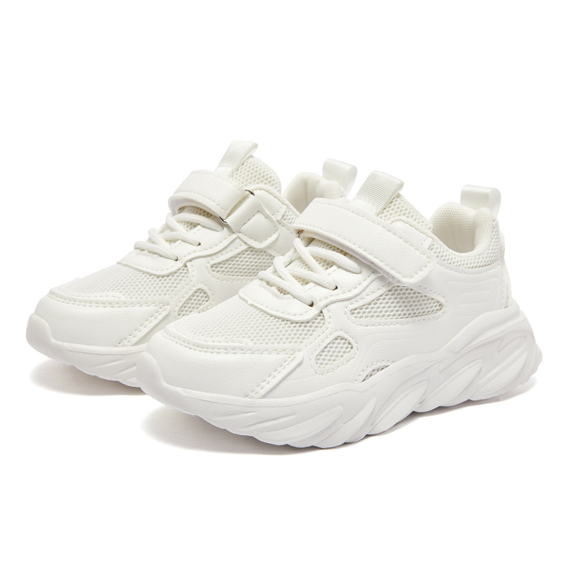 Habixiong children's shoes Spring New boys' sports shoes, girls' classic campus running shoes, casual white shoes are available for distribution Item Picture