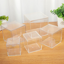 多尺寸方盒亚克力正方形塑料盒糖果盒透明天地盖美甲包装盒批发