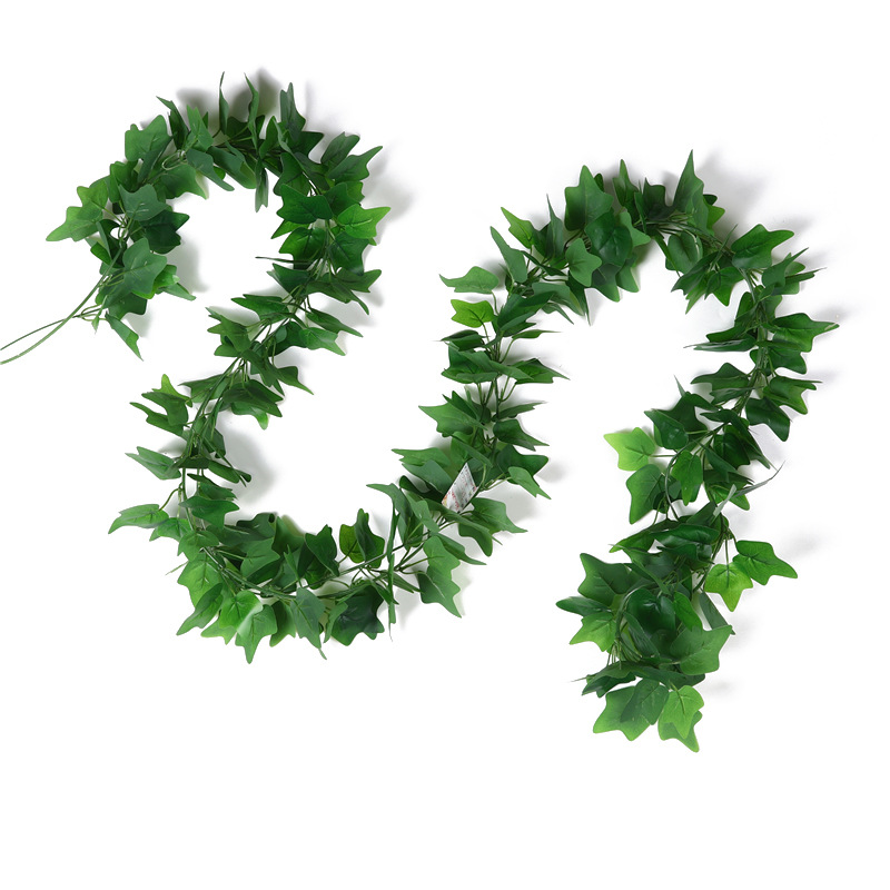 Artificial plant leaves, false green plants, artificial vines, wall-hung plastic ceilings, wedding and wedding celebrations, green ivy leaves and vines Item Picture