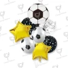 Cross-border best-selling children's birthday theme party balloon boy football set balloon Aluminum film balloon details Picture