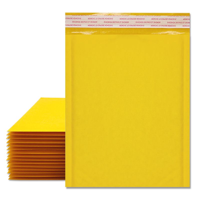 Yellow kraft paper bubble envelope bag, thickened packaging material, foam envelope, logistics packaging, shockproof express bag Specification image
