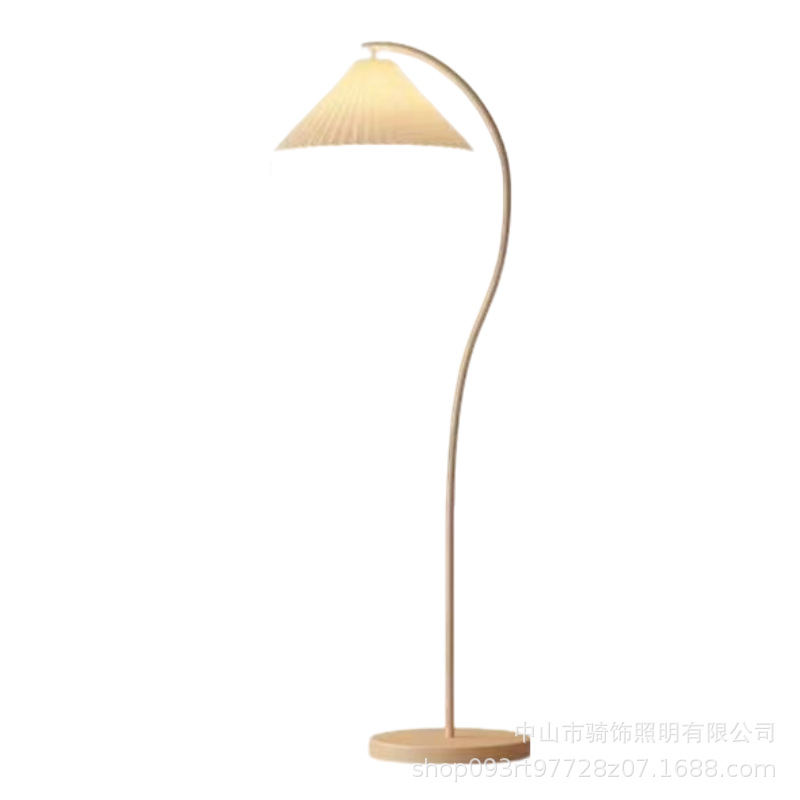 ins cream-style floor lamp, vintage French retro living room, bedroom, bedside standing table lamp, popular ambient light Item Picture