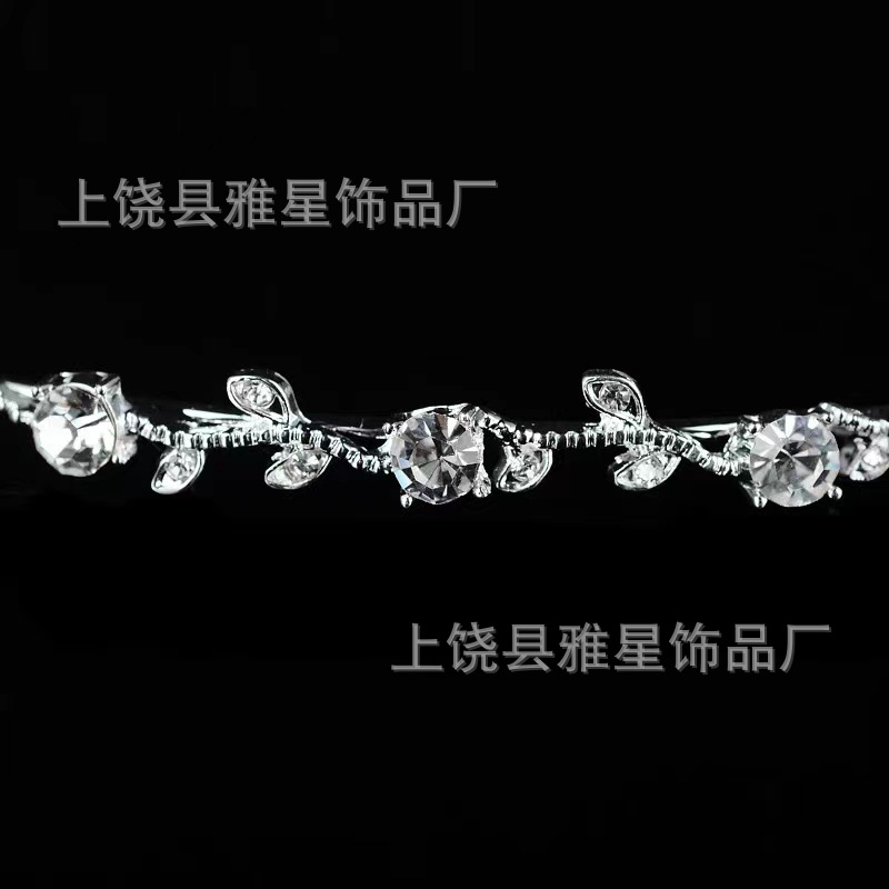 Cross-border best-selling Korean version popular birthday flower water diamond headband fashionable new accessory factory direct sales Specification image