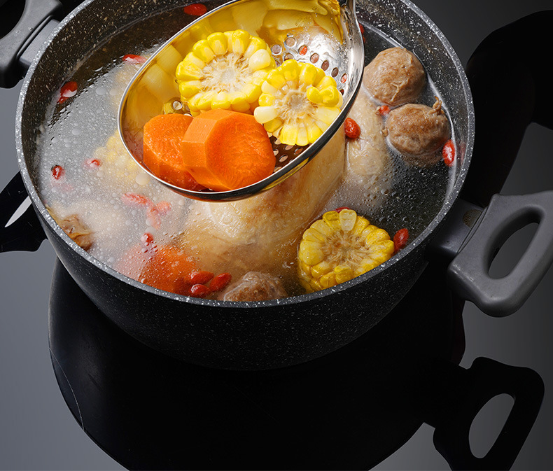 New large strainer, 304 stainless steel strainer, household kitchen noodle scoop, oil separator, strainer, multi-functional mesh strainer pic 15