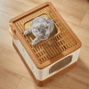 The folding cat litter box, drawer-type cat toilet, top-mounted cat poop bowl, and fully enclosed cat toilet prevent splashing and odor Specification image