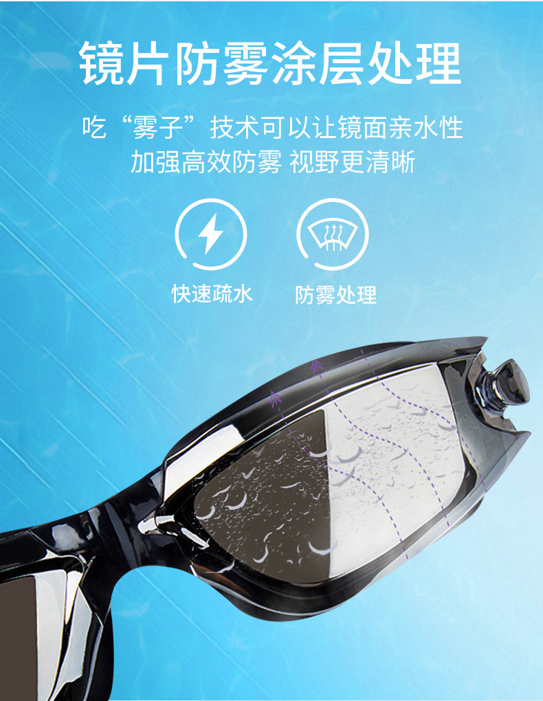 硅胶竞速泳镜成人款高清电镀游泳眼镜专业防雾防水游泳镜跨境现货详情13