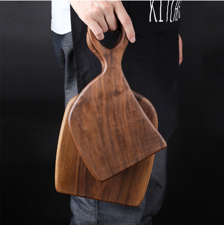 Creative Walnut Couple Cutting Board Wooden Steak Bread Board Solid Wood Cutting Board Complementary Fruit Board With Handle Kitchen Specification drawing