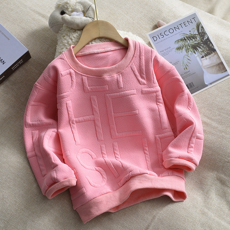 Wholesale of 2022 autumn and winter new children's hoodies, Korean-style round-neck pullovers, boys' base shirts, girls' autumn wear and children's clothing Specification image