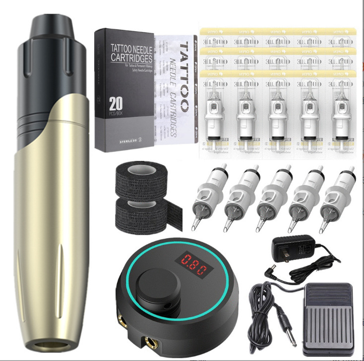 Set of rotary motor tattoo machine, all-in-one tattoo device Item Picture