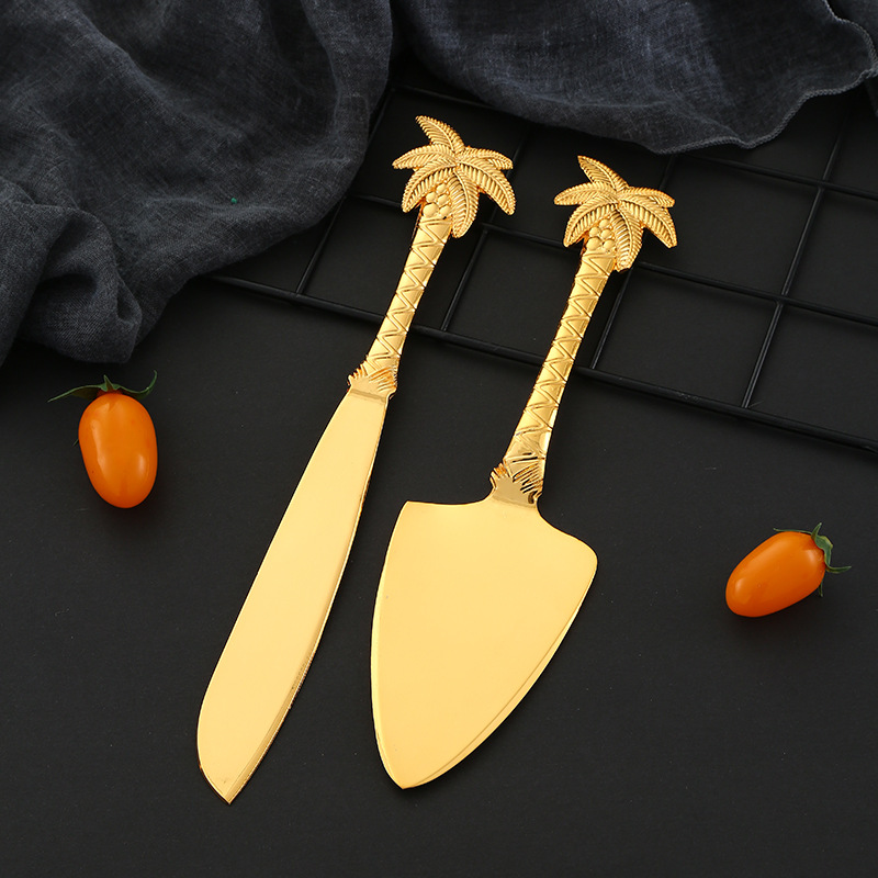 European Knife And Fork Tableware High Appearance Level Home Restaurant Western Food Cake Pizza Baking Tools Western Knife And Shovel Combination Specification drawing