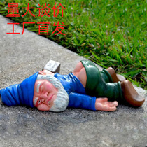 Cross-border funny Drunk Garden Gnome Outdoor Indoor Garden Lawn Home decoration sculpture crafts