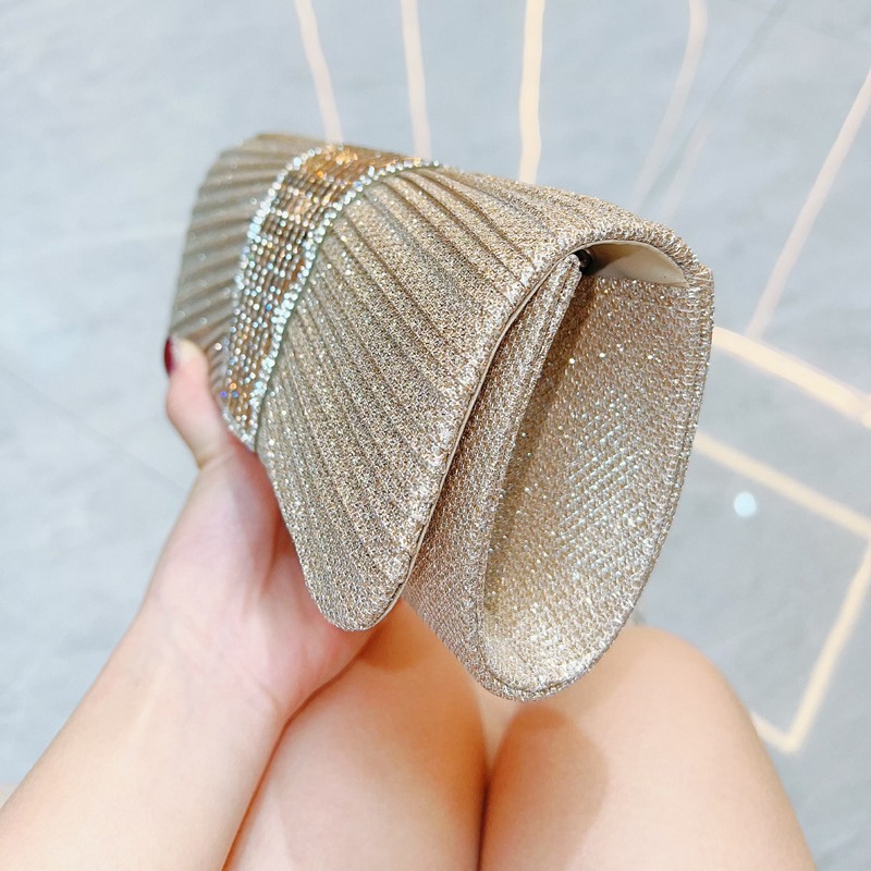 New cross-border evening dress bags, women's clutch bag, rhinestone small hand handbag, crossbody bag, diamond-encrusted single-shoulder crossbody bag details Picture