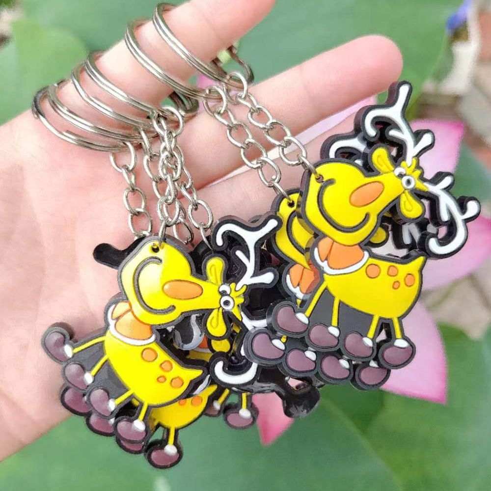 Manufacturers Direct Sales Of Pvc Soft Plastic Cartoon Single Side Deer Key Chain Hanging Decoration Tourist Souvenirs Promotional Small Gifts Specification drawing