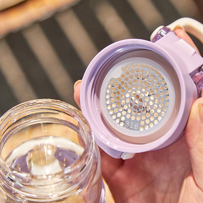 Xi Le Glass Ladies Large Capacity Water Cup Men Simple Cup Summer With Filter Home Net Red Tea Cup Application Scenario