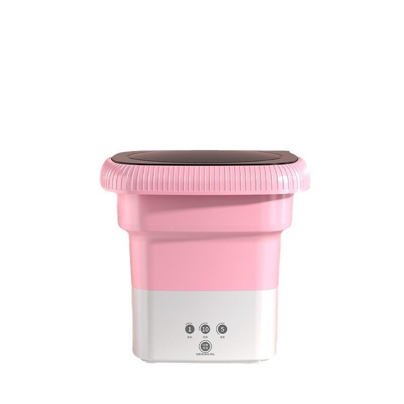 Portable Folding Mini Washing Machine Smart Washing One-Button Start Elution Dual-Use Lazy Person To Clean Socks Magic Item Picture