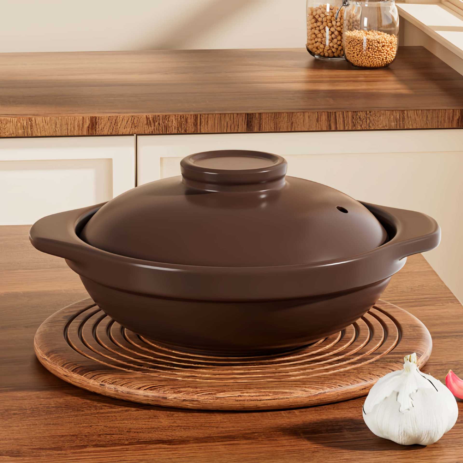 砂锅家用炖锅陶瓷煲仔饭煤气灶燃气干烧商用煲汤耐高温小沙锅陶土